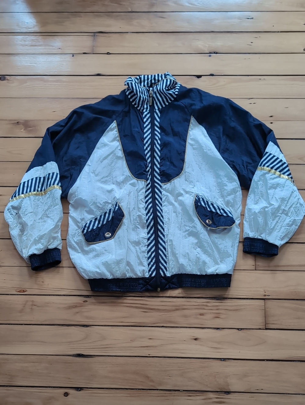 Vintage Zip Windbreaker Nautical Sz Med